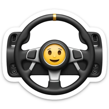 steering wheel no smile  sticker