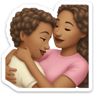 a beautiful woman with a baby boy sticker