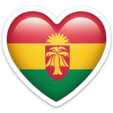 heart with srilankan flag sticker