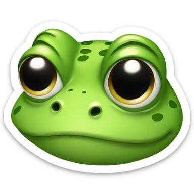Frog sad sticker