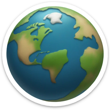 Spinning earth sticker