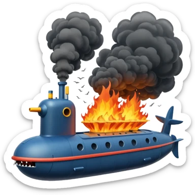 Submarine blows up sticker