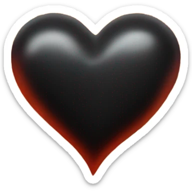 black heart with flames sticker