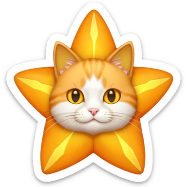 A cat inside of a star ⭐️ 🐱 sticker
