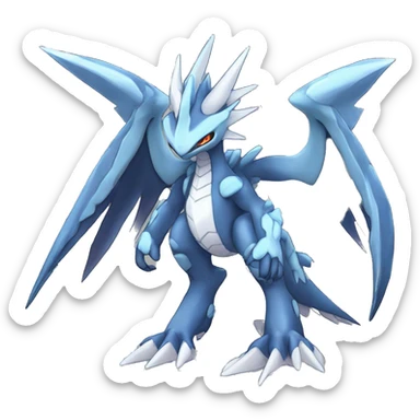  cool edgy colorful godly ethereal Dialga-Fakemon full body sticker