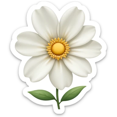 Fleur blanche sticker