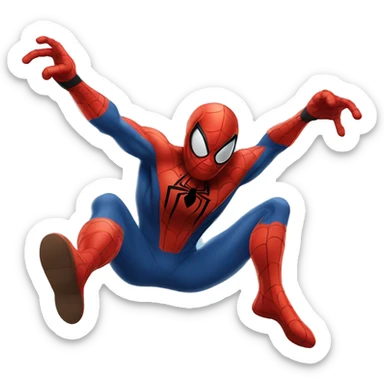 Spider-Man swinging  sticker
