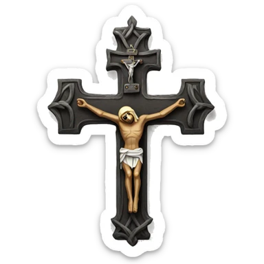 Iron crucifix  sticker