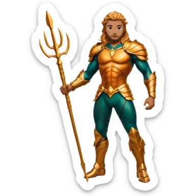 aquaman full armor standing sticker