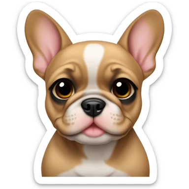 Fawn frenchie pup sticker