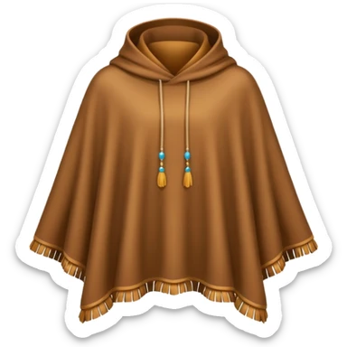 A brown poncho sticker