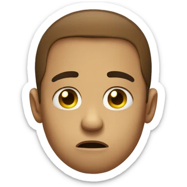 Extremely sad emoji face reaction  sticker