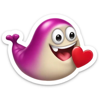 Slug accepting valentine  sticker