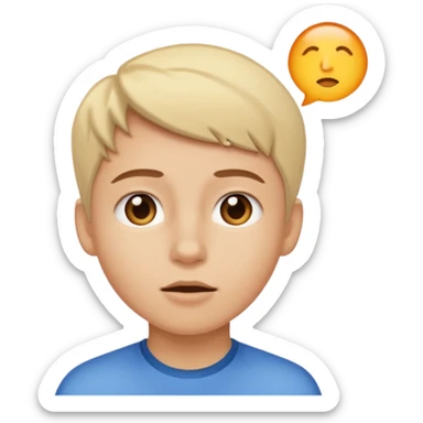 person looking up left sticker