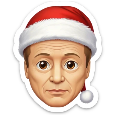 berlusconi con il cappello di babbo natale sticker