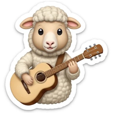 sheep guitarist sticker