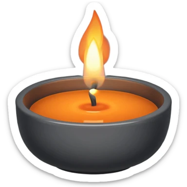 “Create a simple, modern logo of a candle flame above a small bowl-shaped holder. Use a clean, minimal design with an orange flame and a dark gray holder. Beneath the logo, include the text ‘All about candles’ in a friendly, rounded font. Keep the overall style clean, warm, and approachable.” sticker