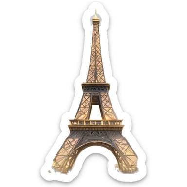 Tower of Paris with twinkle lights  sticker