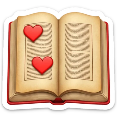 open book with completely red pages sticker