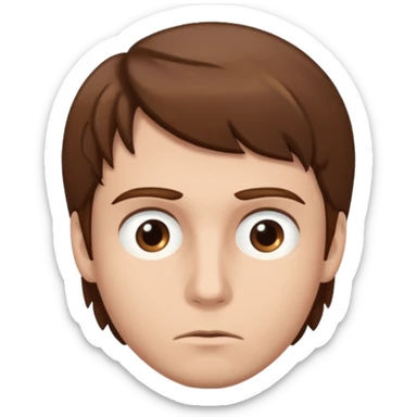 Mach mir einen trader an der börse mit braunen haaren mit einem fragenden blick sticker