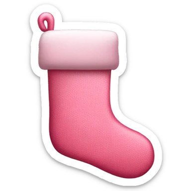 Pink Christmas stocking sticker