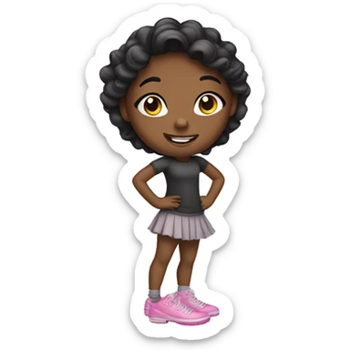 Girl with dance shoes sticker