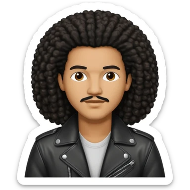 Bobby DeBarge (1956-1995) with long dark brown afro hair sticker