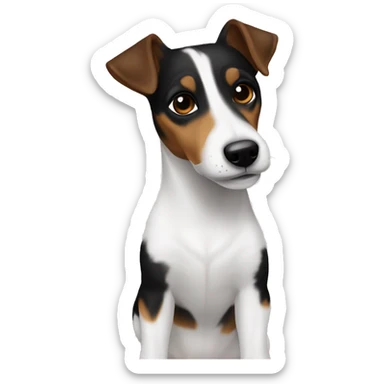 All Black Only Jack Russell Terrier no brown sticker