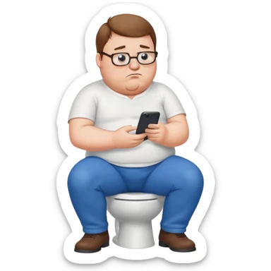 can you do  Peter Griffin sitting on the toilet playing on his phone sticker