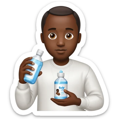 p diddy holding baby oil sticker