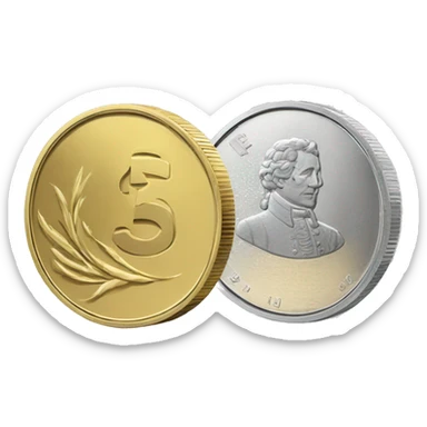 a coin half ruble half euro sticker