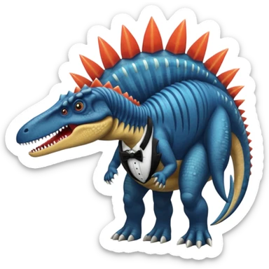 Spinosaurus wear bowtie and superspinosaurus sticker