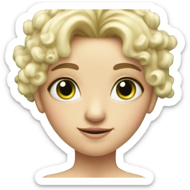 caucasian christmas fairy with two wings and green eyes sticker