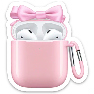 Pink Airpods Max with small Pink bows sticker