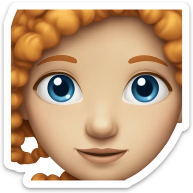 blue eyed ginger girl sticker