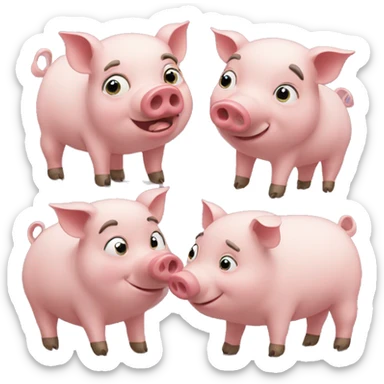 the thee little pigs sticker