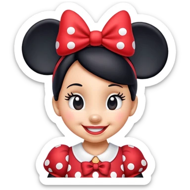 Minnie Mouse classic emoji style sticker