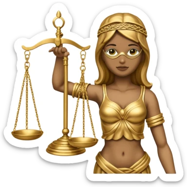 gold Justitia statue sticker