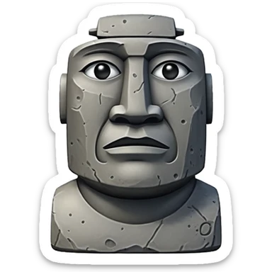Sigma moai gigachad statue sticker