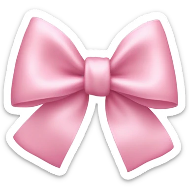 light pink bow on light pink bow sticker