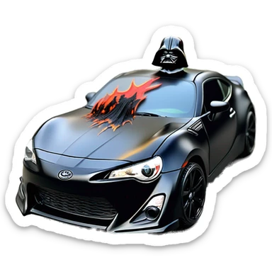    Hot wheels Darth Vader themed Scion FR-S scary Halloween monster rc car sticker