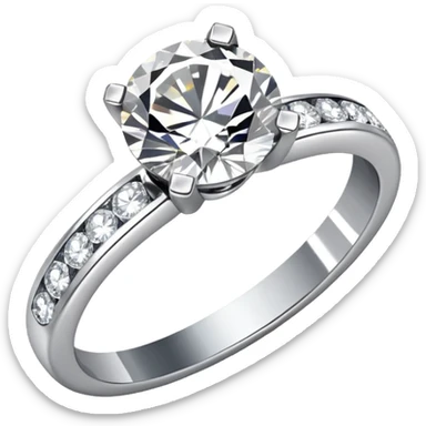 glitter diamond married ring sticker