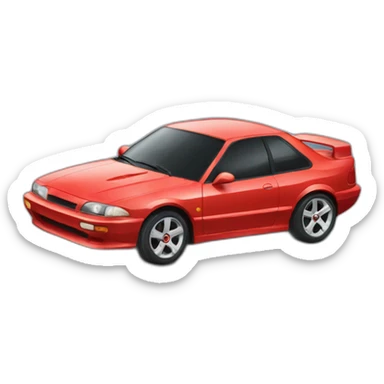 a car drifting sticker