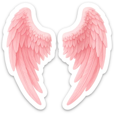 Pink wings, remove background sticker