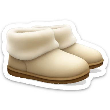 Slippers with fuzz( Uggs) sticker