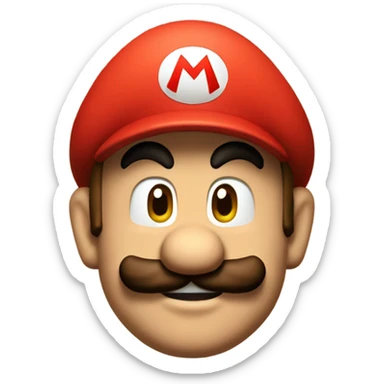 Super Mario con indice medio alzat sticker