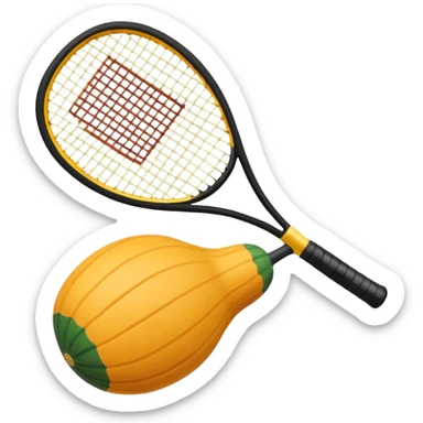 Raqueta y pelota squash sticker