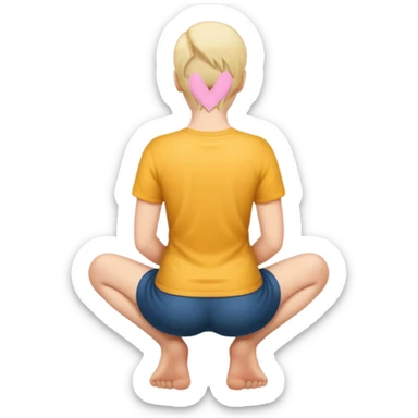 Hands on knees from behind sticker