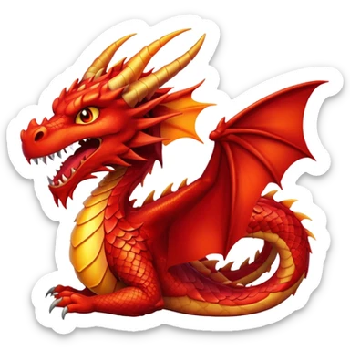 Angry dragon sticker