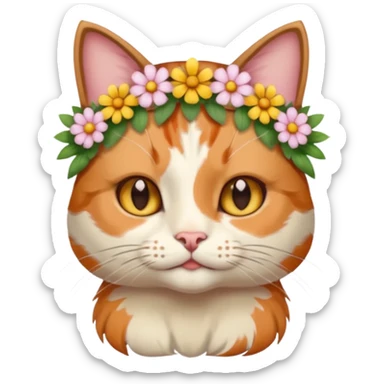 hippie cat sticker